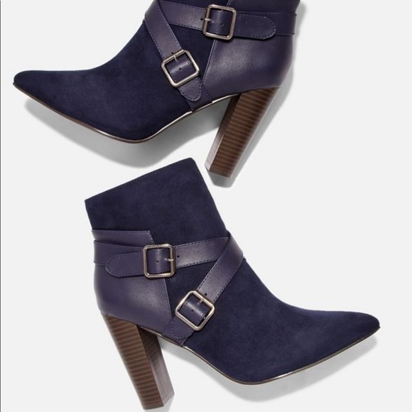 Navy JustFab ankle boots - Picture 3 of 7